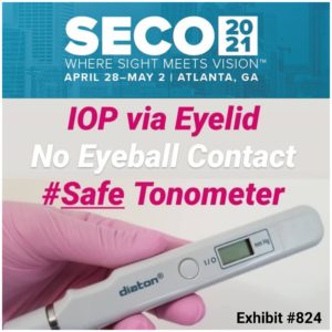 Seco Diaton Tonometer Glaucoma Test through Eyelid
