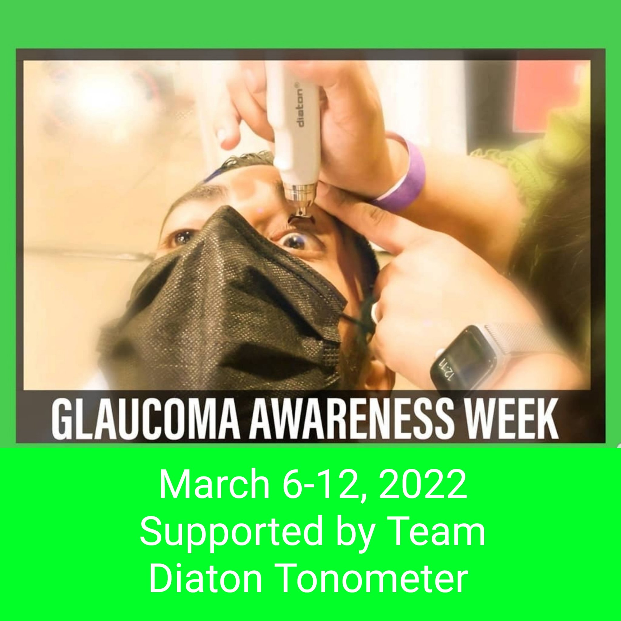 Glaucoma Awareness Week Supported by Diaton Tonometer