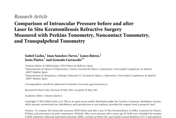 Transpalpebral tonometer Diaton Clinical Study