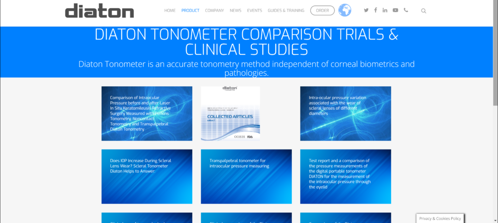 Clinical Overview: Transpalpebral Diaton Tonometer