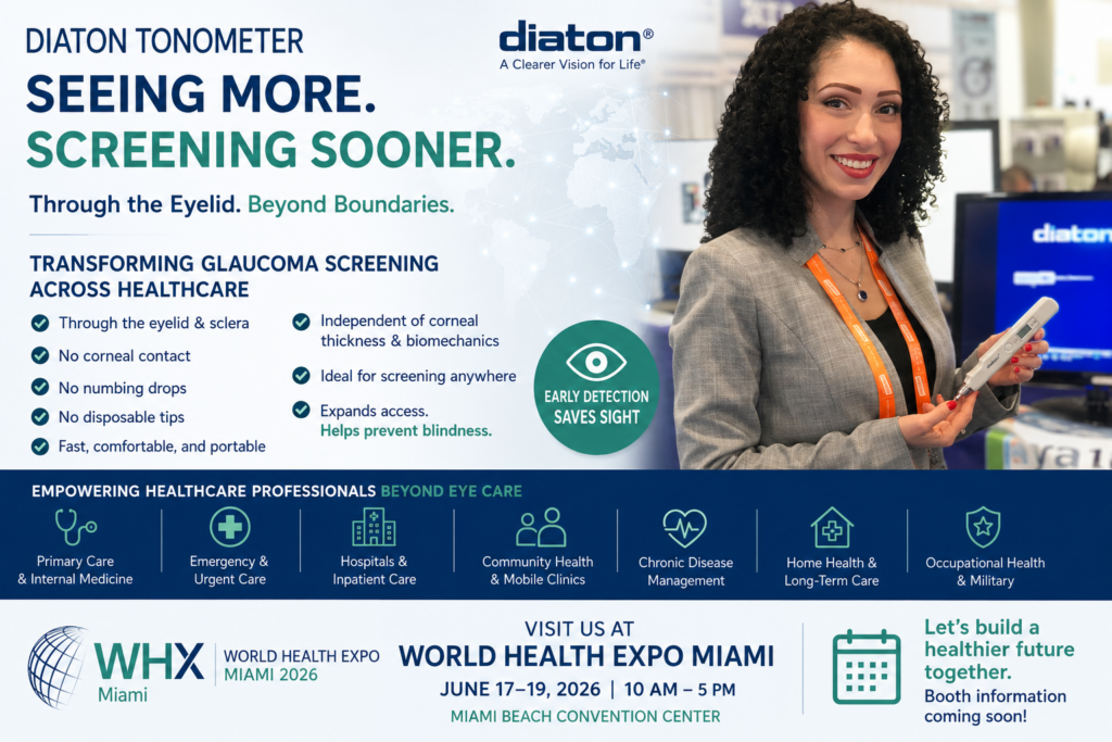 Tonometer Diaton at World Health Expo Glaucoma Screening technology