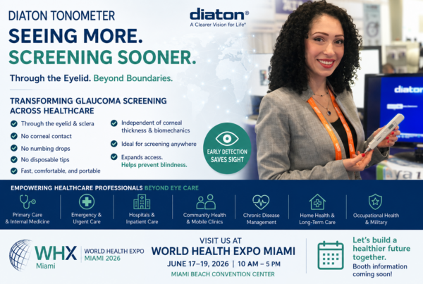 Tonometer Diaton at World Health Expo Glaucoma Screening technology