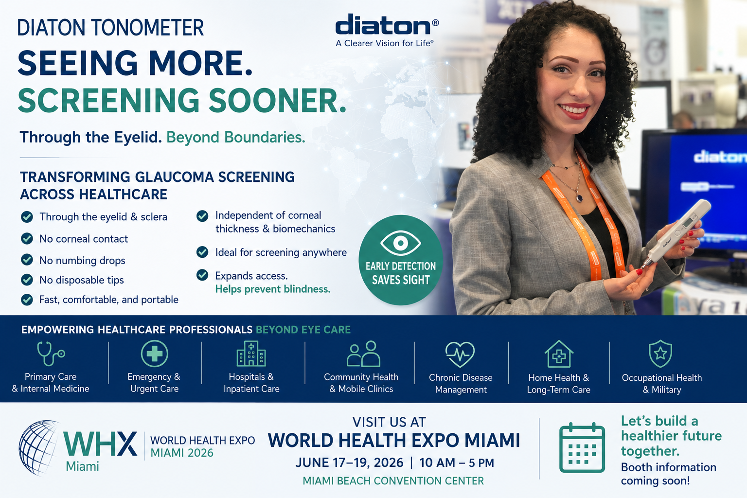 Diaton Tonometer at World Health Expo